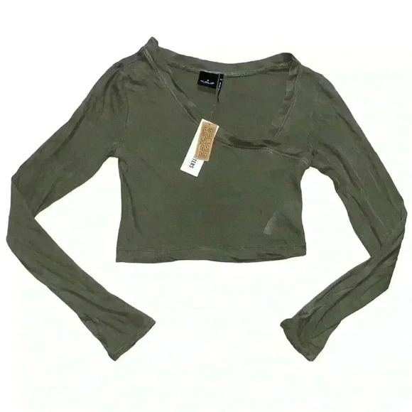 NWT Urban Outfitters Crop top Mose green Medium - Picture 1 of 8